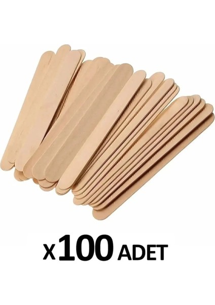 Abeslang Tahta Dil Çubuğu Basacağı - Ağda Spatulası 100 Adet
