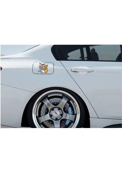 Tom And Jerry Sticker Araba, Motorsiklet, Kask, Laptop, Cam Sticker 18X14 cm modelleri
