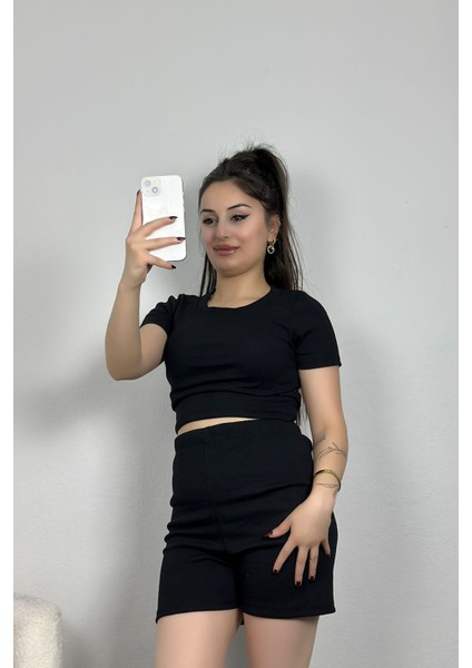 Bluzlu Kaşkorse Şortlu Takım Siyah fiyatları
