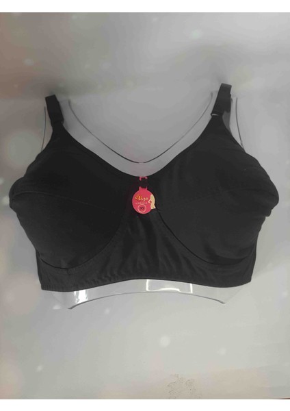 Siyah Büyük Beden Penye Desteksiz Balensiz Rahat Kullanışlı Kadın Sütyen%50 Polyester %50 Cotton Pamuk Iç Kısmı %70 Cotton %30 Polyester modelleri
