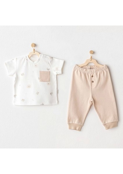 Andywawa AC25848 Happy Animals Bebek 2'li Takım Beige