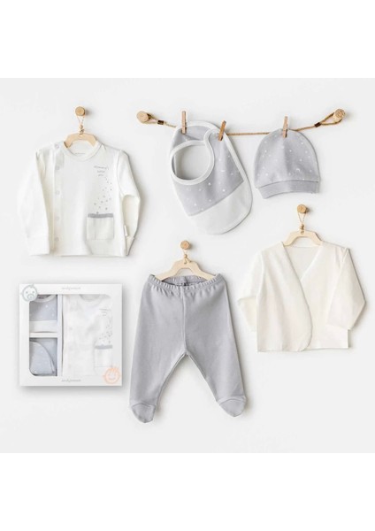 Andywawa AC25700 Mommy's Little Star 5'li Hastane Çıkışı Ekru