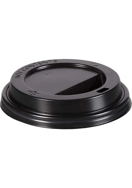14-16 Oz Plastik Sıcak Içecek Kapağı Siyah - 50 Adet Espresso, Filtre Cafe Coffee Uyumlu Kapak