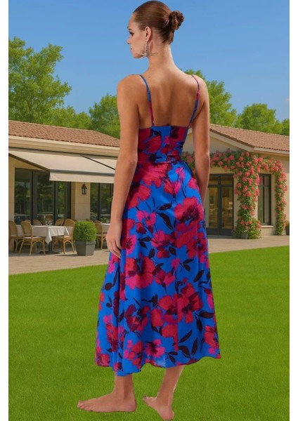 Yazlık Şık Çiçekli Maxi Plaj Elbisesi Rahat Viskoz Kumaş Uzun Ömürlü Mükemmel Uyum Dayanıklı Malzeme modelleri