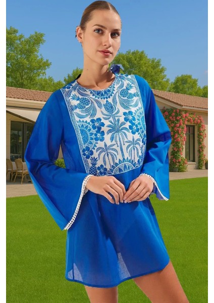 Yazlık Mini Plaj Elbisesi %100 Polyester Vual Kumaş Profesyonel Görünüm Modern Stil Modern Stil