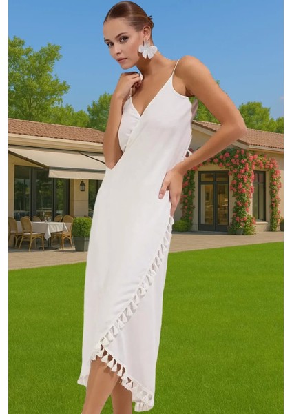 Şık Tek Omuzlu Maxi Plaj Elbisesi Viskoz Kumaş Rahat Kalıp Kaliteli Işçilik Rahat Kullanım fiyatları