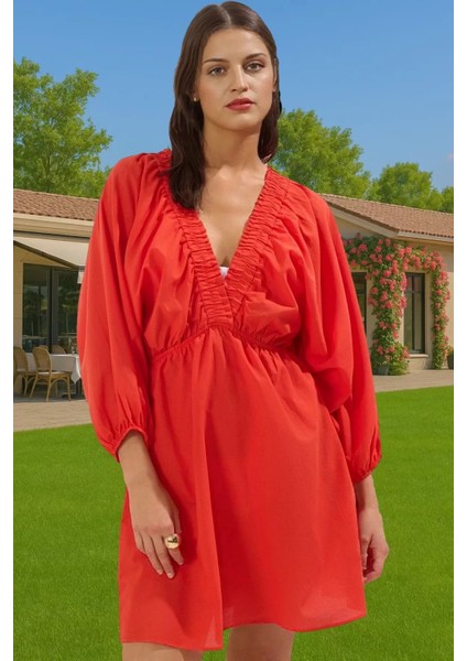 Yazlık %100 Pamuk Mini Elbise Vual Dokuma Tek Kol Balon Özenle Seçilmiş Profesyonel Görünüm fiyatları