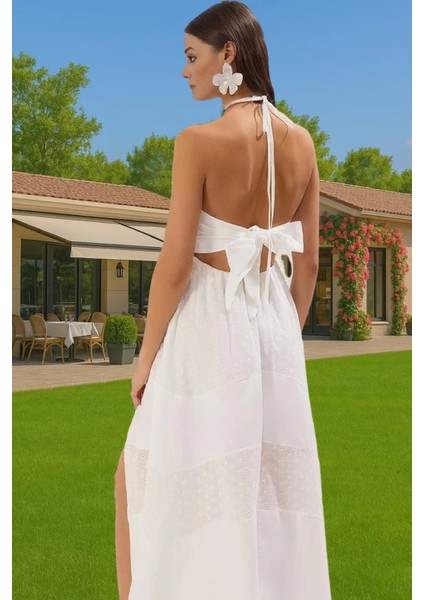 Kadın Yazlık Maxi Elbise Brode Detaylı Poplin Kumaş Rahat Kesim Kaliteli Işçilik Trend Tasarım modelleri