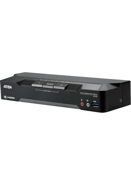 2-Port 4K Displayport Dual Display Mini-Matrix Boundless Kvm Switch
