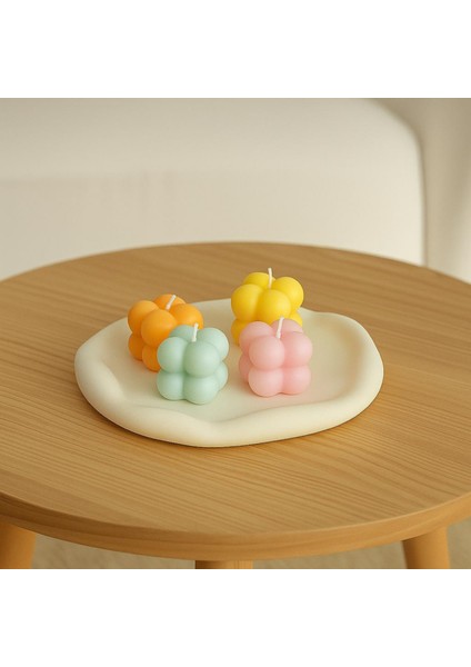 Seni Seviyorum Kartlı Bubble Tasarım Çok Renkli Kokulu Mum 4'lü modelleri