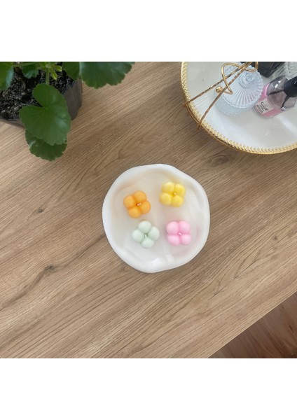 Seni Seviyorum Kartlı Bubble Tasarım Çok Renkli Kokulu Mum 4'lü