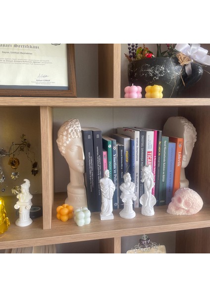 Seni Seviyorum Kartlı Bubble Tasarım Çok Renkli Kokulu Mum 4'lü