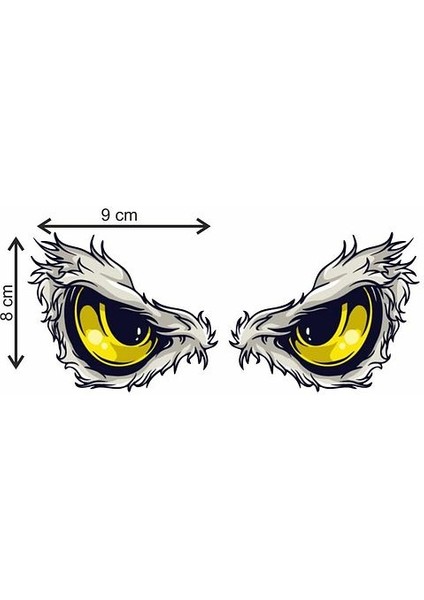 Hawkeye Eyes Far, Kaput, Tampon, Araba, Motorsiklet, Kask, Laptop, Cam 2 Adet