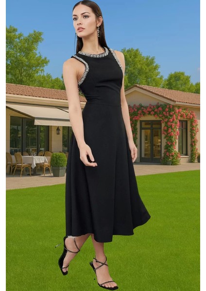 Midi Boy A Kesim Finike Dokuma Abiye Elbise Rahat Kullanım Modern Stil Rahat Kullanım Mükemmel Uyum