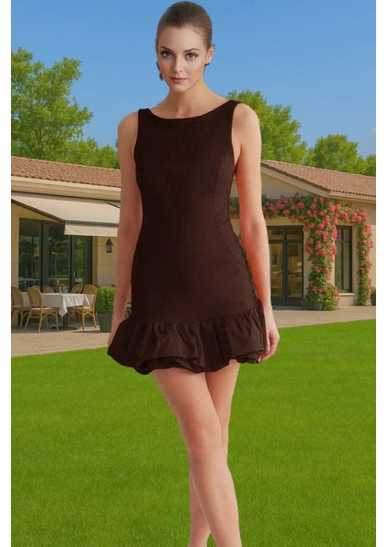 Yazlık Mini Elbise Astarlı Balon Etekli Kısa Gece Elbisesi Uzun Ömürlü Premium Kalite Seçkin Malzeme fiyatları