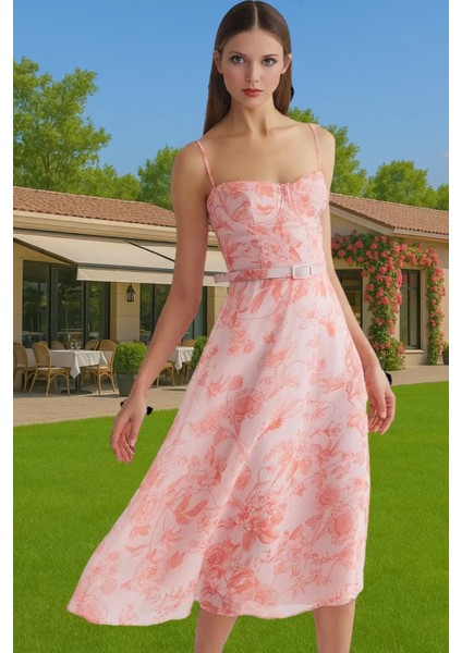 A Kesim Çiçek Desenli Şifon Abiye Elbise Trend Tasarım Kaliteli Işçilik Premium Kalite Modern Stil fiyatları