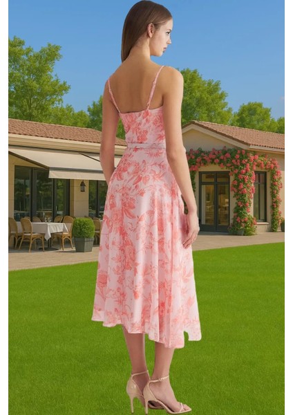 A Kesim Çiçek Desenli Şifon Abiye Elbise Trend Tasarım Kaliteli Işçilik Premium Kalite Modern Stil modelleri