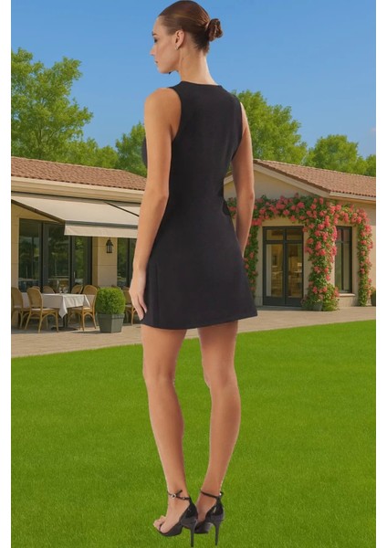 Taş Detaylı Mini Abiye Elbise V Yaka Finike Dokuma Kisa Elbise Premium Kalite Özenle Seçilmiş modelleri