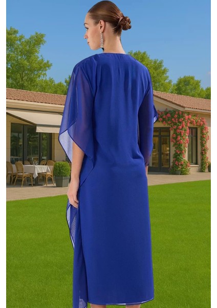 A Line Şifon Abiye Elbise Payet Detaylı Yazlık Modern Stil Yüksek Kalite Günlük Kullanım Için