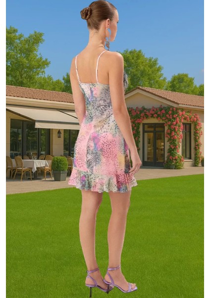 Astarlı Volanlı Mini Tül Abiye Elbise Özenle Seçilmiş Özel Tasarım Mükemmel Uyum Trend Tasarım