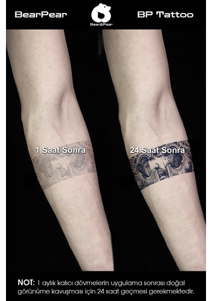 Oblivion 1 Ay Kalıcı Şerit Dövme Kol Bacak Bilek Dövmesi Armband fiyatları