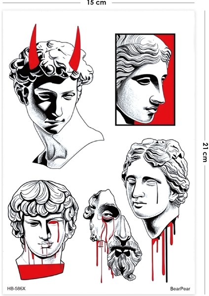 Davud Heykeli Dövmesi David Statue Tattoo Geçici Dövme fiyatları