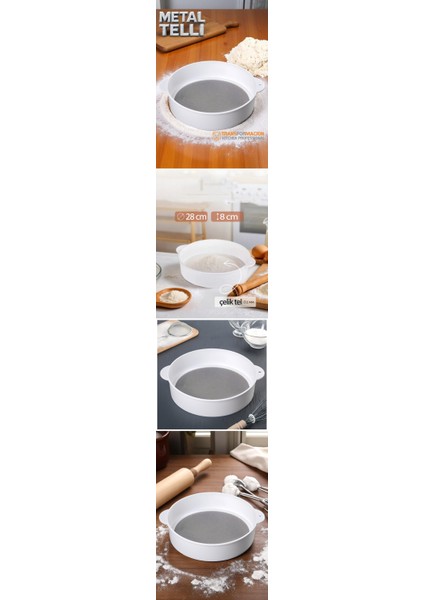 Un Eleği -Metal Telli Elek - Plastik Çerçeveli 28 cm Un Eleği fiyatları