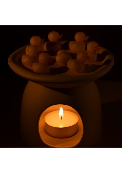 Sevimli Ördek Tasarımlı Kokulu Buhurdanlık Mum 8'li