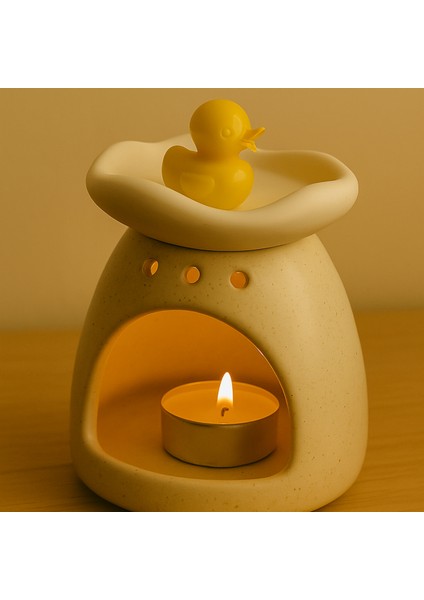 Sevimli Ördek Tasarımlı Kokulu Buhurdanlık Mum 8'li modelleri