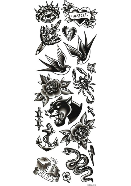 Karışık Figürlü Kol Kaplama Geçici Dövme Kol Dövmesi fiyatları