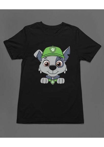 Yeşil Şapkalı Kurtarıcı Rocky Paw Patrol Unisex Tişört T-Shirt fiyatları