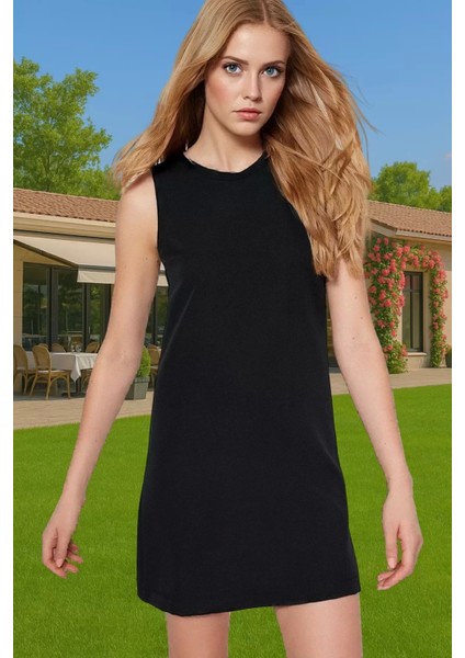Kadın Mini Boy Polyester Elbise Yazlık Iş Elbisesi Finike Dokuma Trend Tasarım Özenle Seçilmiş