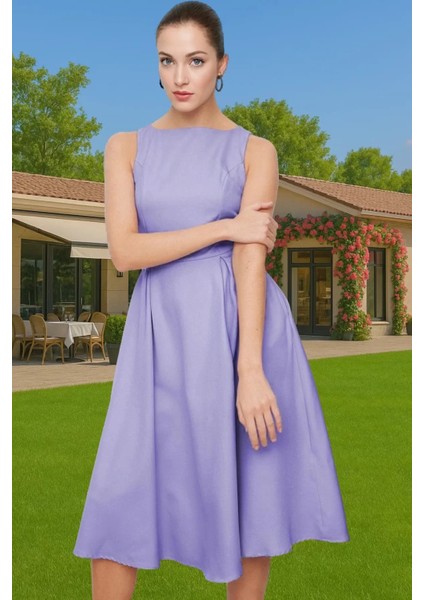 Pileli Midi Boy Elastan Dokuma Elbise Kadın Yazlık Mükemmel Uyum Premium Kalite Kaliteli Işçilik