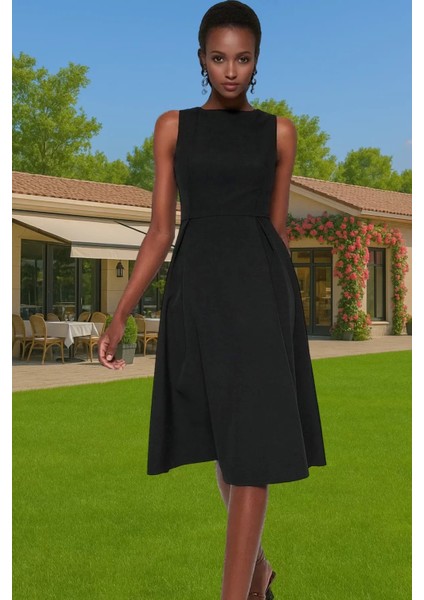 Pileli Midi Boy Elastan Dokuma Elbise Kadın Yazlık Mükemmel Uyum Premium Kalite Kaliteli Işçilik