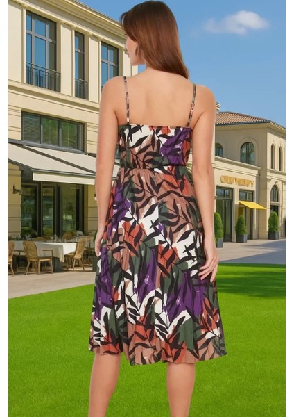 Yazlık Casual Ayarlanabilir Askılı Pileli Midi Elbise Seçkin Malzeme Yüksek Kalite Rahat Kullanım modelleri