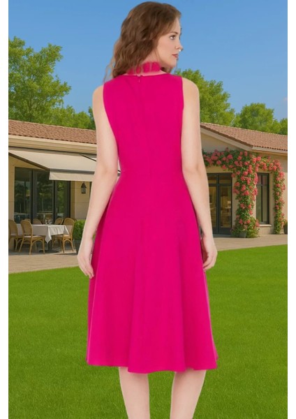 Pileli Midi Boy Elastan Dokuma Elbise Kadın Yazlık Mükemmel Uyum Premium Kalite Kaliteli Işçilik modelleri