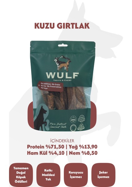 Kuzu Gırtlak %100 Doğal Köpek Ödül Maması 100 Gram modelleri