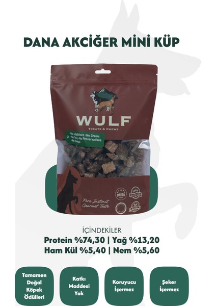 Dana Ciğer Mini Küp %100 Köpek Ödül Maması 100 Gram
