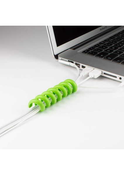 Candy - Snake - 2 Adet Tekrar Kullanılabilir Kablo Dağıtıcı. Ev ve Ofis Için Kablo Yönetimi. Kablo Düzenleyici, Kablo Spirali, Kablo Koruması, Kablo Hortumu Kablo Borusu. 50 mm Çapa Kadar. Yeşil