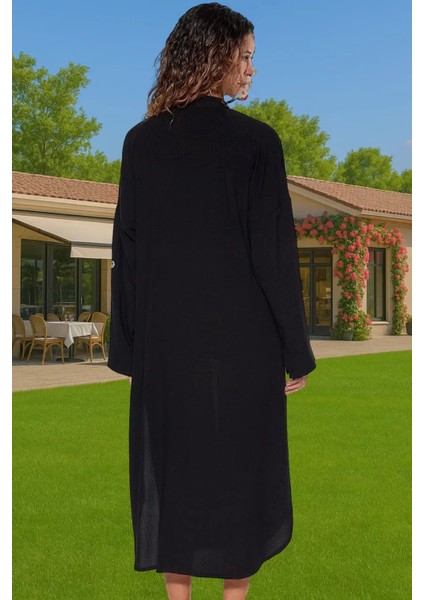 Yazlık Şık Viskoz Dokuma Midi Elbise Rahat Günlük Kullanım Kaliteli Işçilik Günlük Kullanım Için modelleri