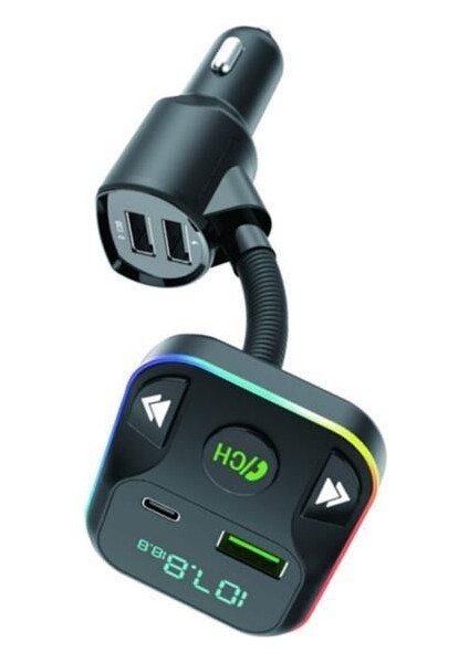 Fm Transmitter G12 Pd Şarj Özellikli Dijital Göstergeli Bluetooth