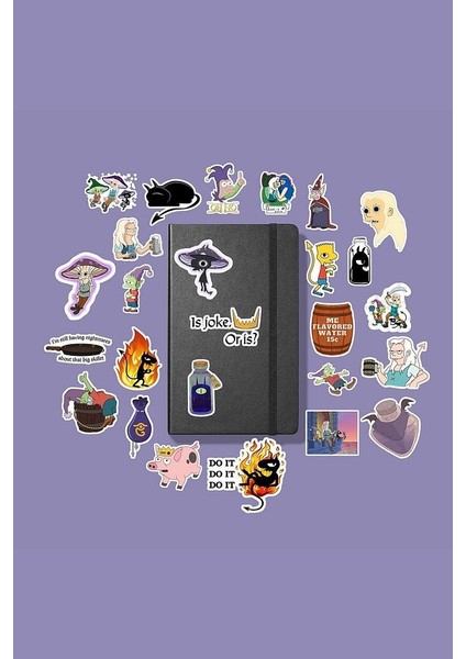 Disenchantment Paketi/ Bullet Journal Defter Çıkartma Ajanda Laptop Etiket