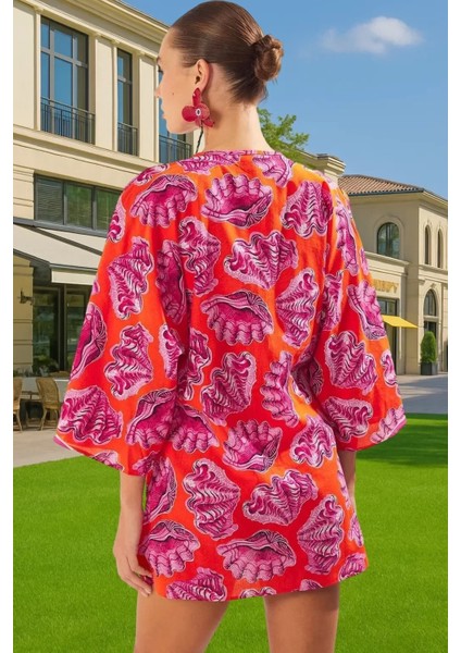 Dokuma Pamuklu Maxi Elbise Su Altı Hayvan Desenli Yazlık Yüksek Kalite Yüksek Kalite Özenle Seçilmiş modelleri