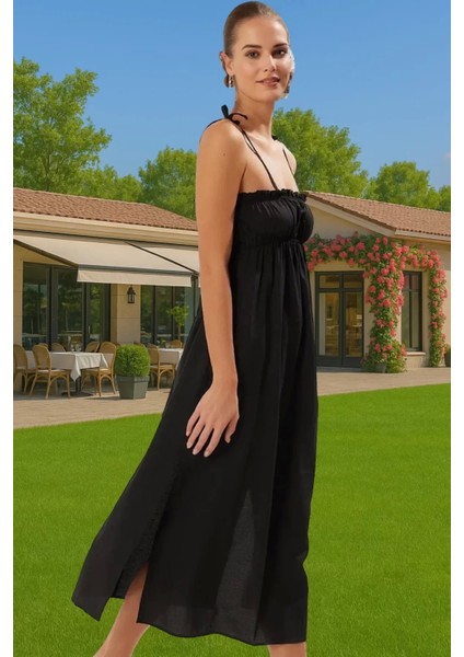 Rahat Yazlık Kadın Elbise Poplin Kumaş Midi Boy Uzun Ömürlü Şık Görünüm Seçkin Malzeme fiyatları