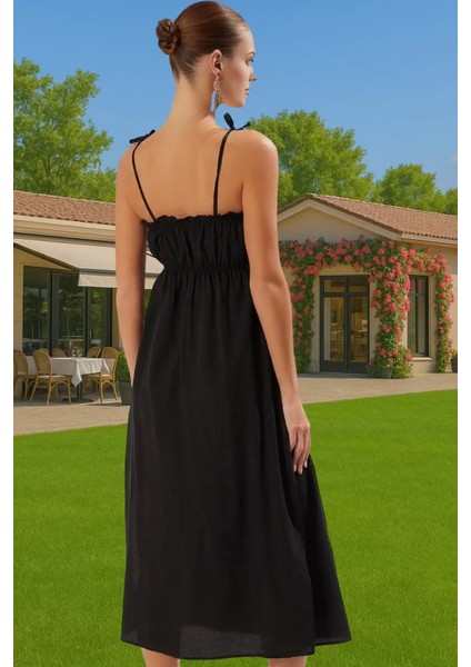 Rahat Yazlık Kadın Elbise Poplin Kumaş Midi Boy Uzun Ömürlü Şık Görünüm Seçkin Malzeme modelleri