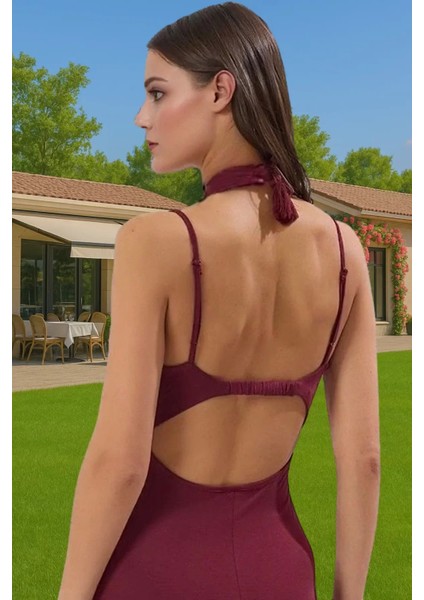 Yazlık Maxi Elbise Bodycon Cut Out Tek Kol Viskoz Modern Stil Trend Tasarım Kaliteli Işçilik