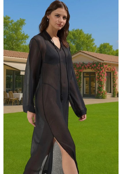 Yazlık Polyester Şifon Maxi Elbise Tek Kol Detaylı Rahat Özenle Seçilmiş Premium Kalite Modern Stil