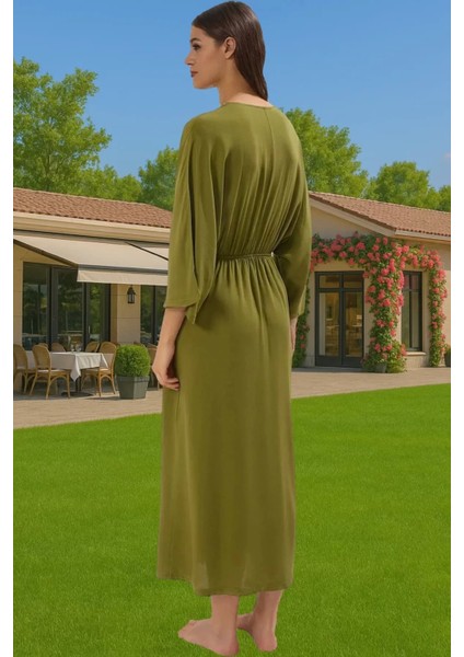 Rahat Viskoz Maxi Elbise Tek Kol Zebra Desenli Yazlık Profesyonel Görünüm Günlük Kullanım Için modelleri