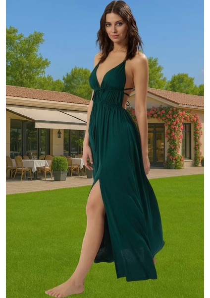 Yazlık Plaj Elbisesi Bodycon Tek Omuz Viskoz Maxi Rahat Kullanım Uzun Ömürlü Özel Tasarım