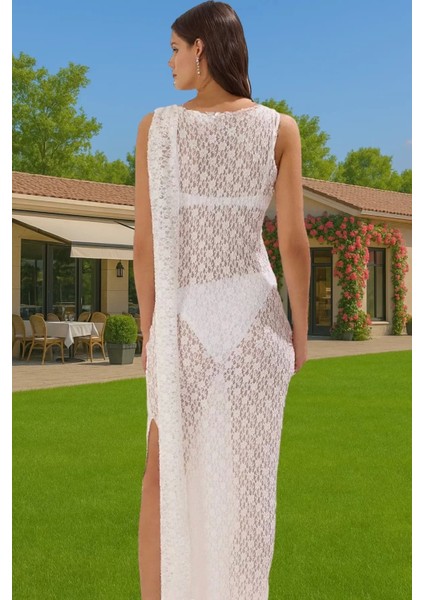 Yazlık Maxi Dantel Elbise Örme Bodycon Kalıp Şık Plaj Giysisi Yüksek Kalite Özenle Seçilmiş modelleri